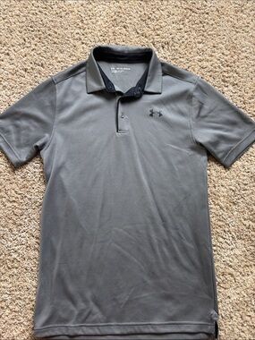 Under Armour Men's Charcoal Gray Performance Polo